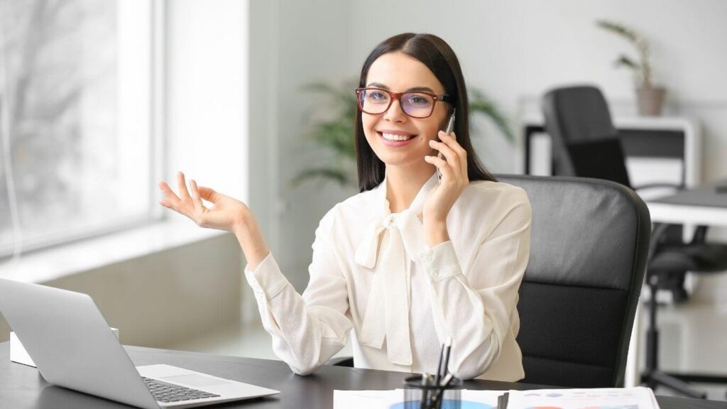 No Efin Tax Software — on a phone call at an office desk with a laptop